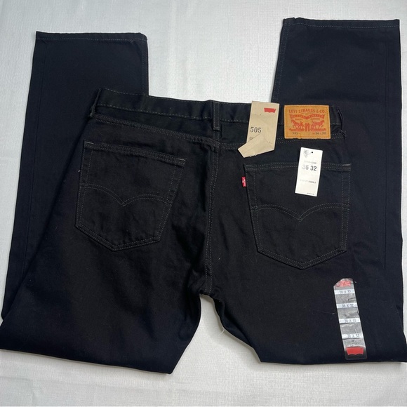 Men’s brand new Levi’s 505 36x32 regular fit denim blue jeans - Picture 3 of 6